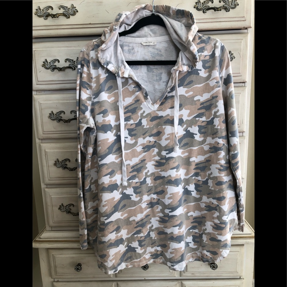 CAMO HOODIE SWEAT SHIRT M
